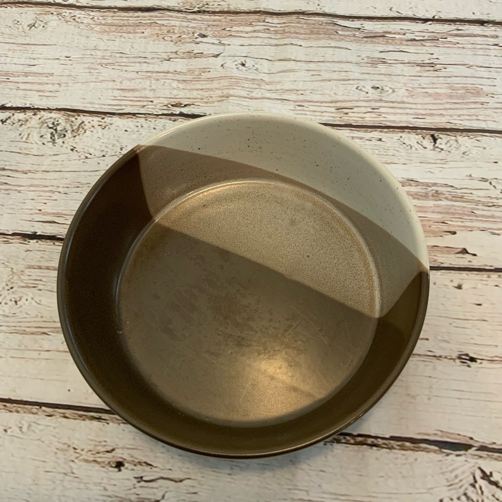 Mikasa Potters Art Ben Seibel Studio Kiln PF008 Brown Tan Pasta Bowl Japan 8.5"